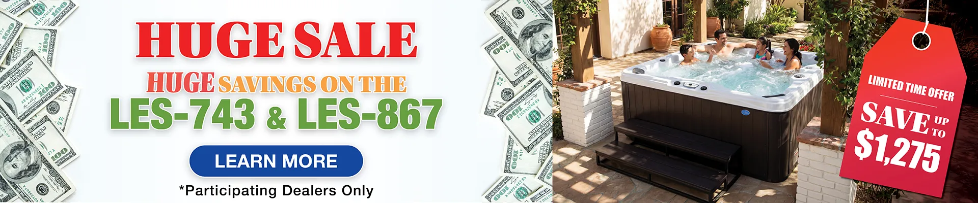 Calspas hot tub being used in a family setting - Amarillo